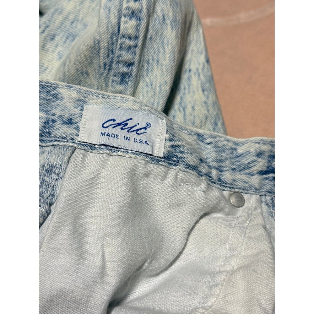 Vintage 90's Chic Womens Blue Acid Wash High Waist Jeans Size 8 pet Made in USA - Picture 9 of 11